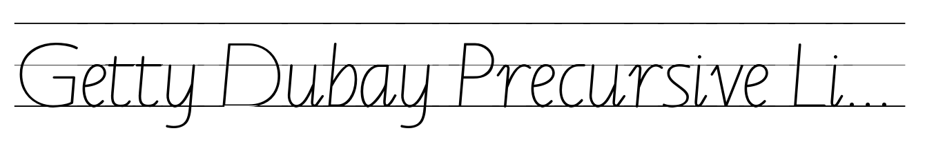 Getty Dubay Precursive Lines